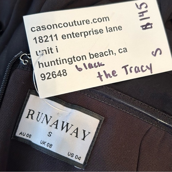 NWT, Runway The Label Women’s Nami Strapless Wide Leg Jumpsuit in Black, Size 4 - Picture 10 of 15